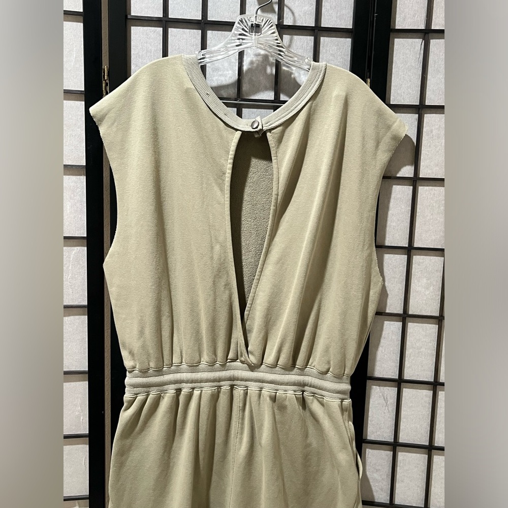 Listicle WATCH ME JUMPSUIT, FRENCH TERRY, OLIVE GREEN WOMEN SIZE L - Picture 8 of 13